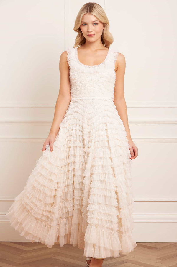 Needle & Thread Hattie Scoop Neck Ankle Gown