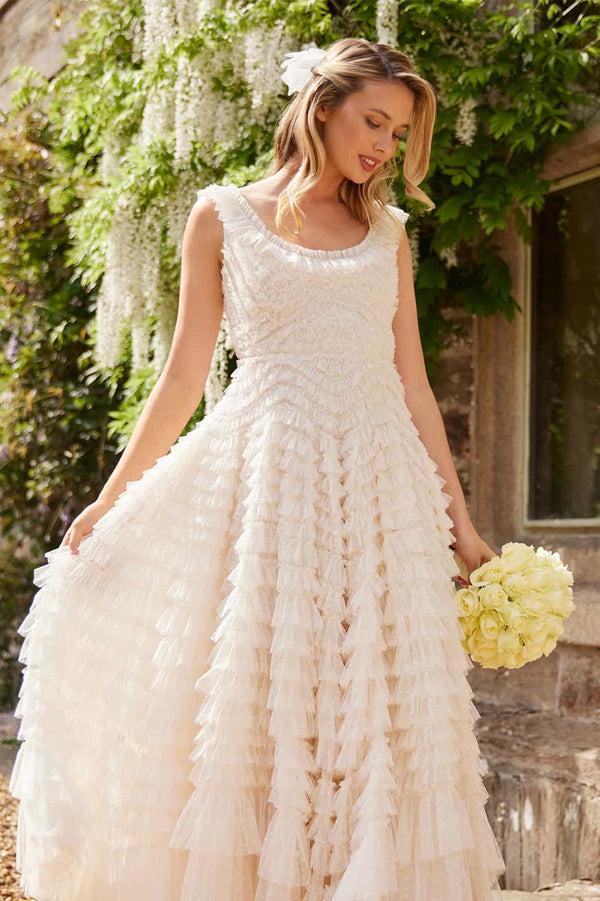 needle & thread Hattie Scoop Neck Ankle Gown