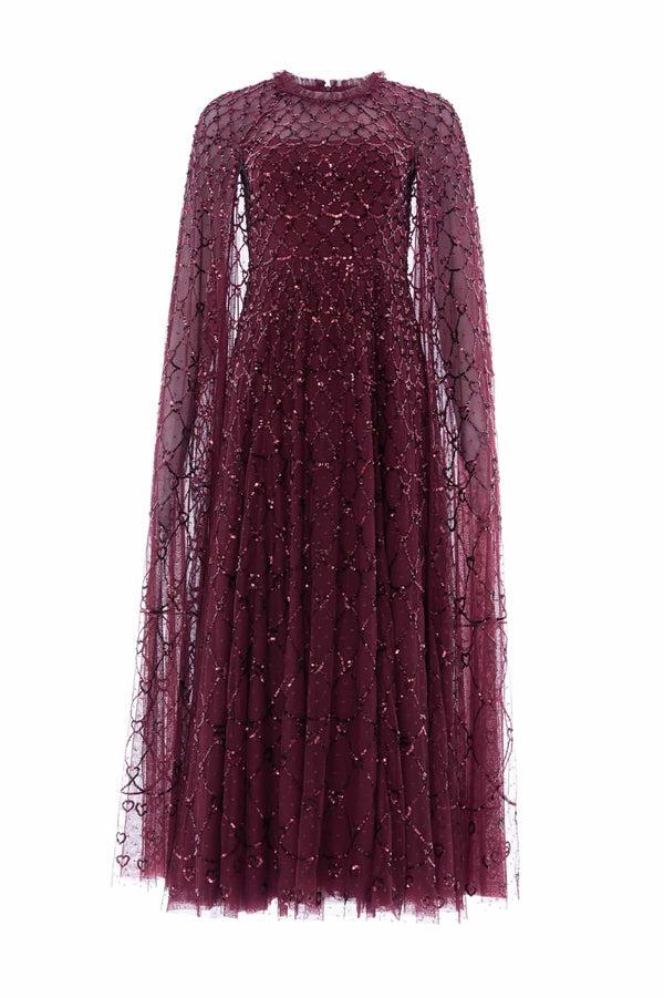 Needle & Thread Heart Lattice Ankle Gown