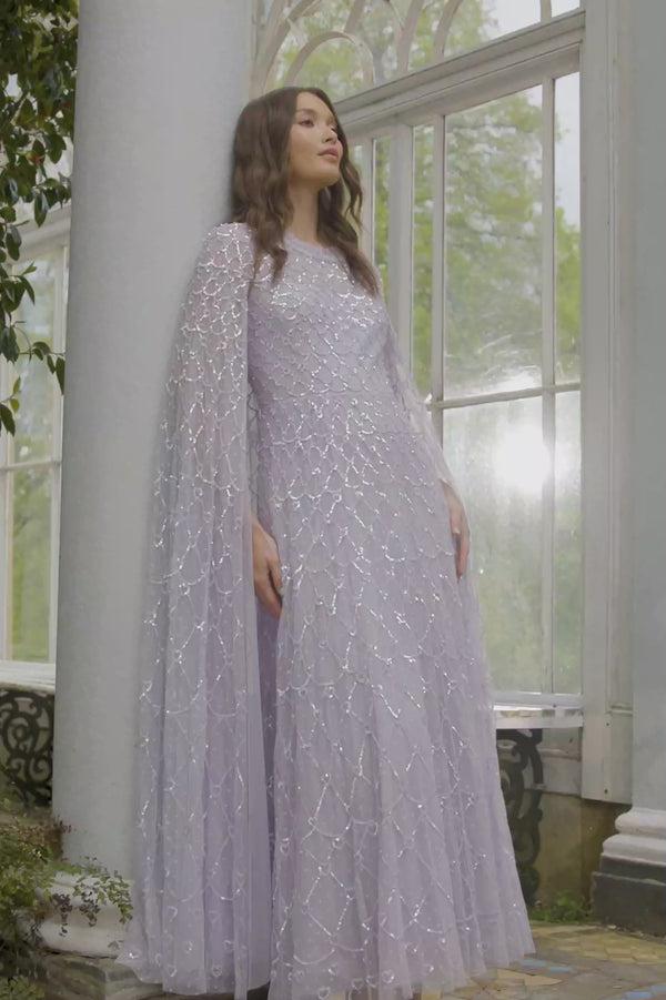 Needle & Thread Heart Lattice Ankle Gown