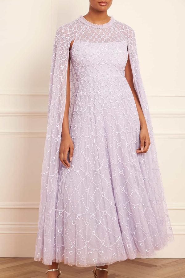 Needle & Thread Heart Lattice Ankle Gown