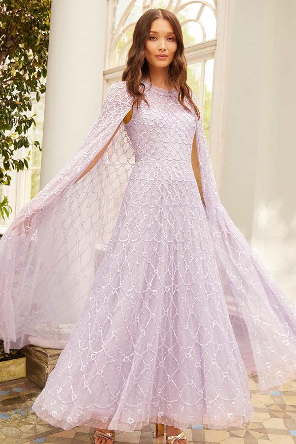 needle & thread Heart Lattice Ankle Gown