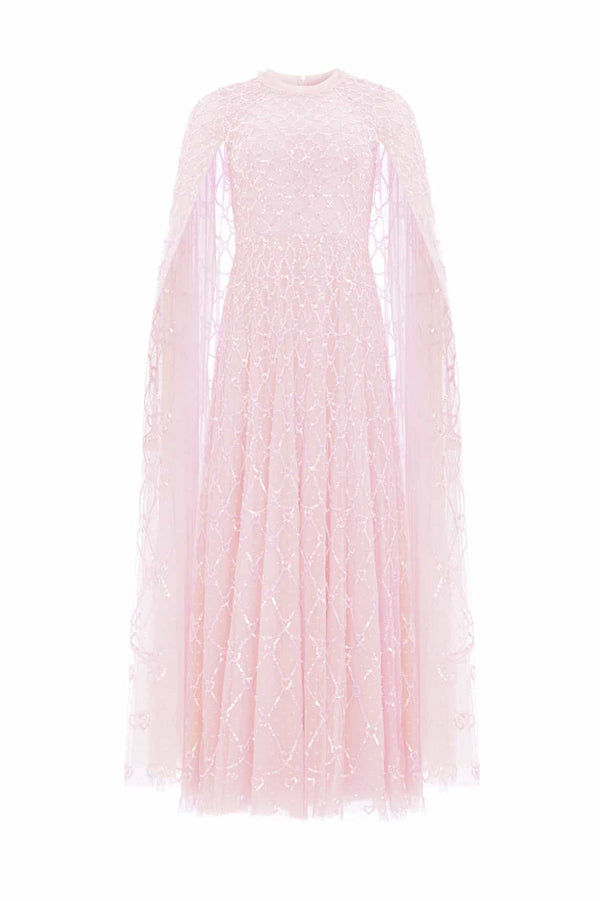 Needle & Thread Heart Lattice Ankle Gown