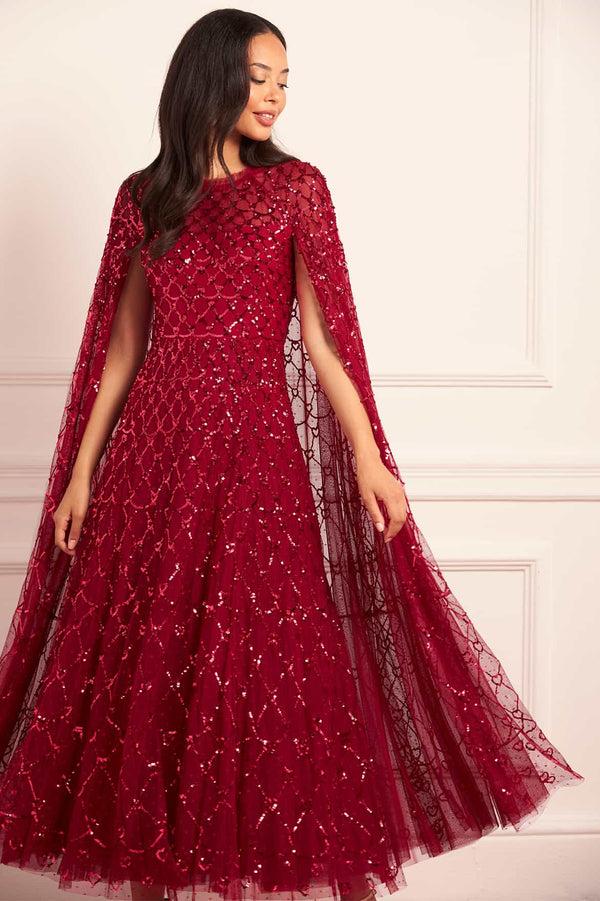 needle & thread Heart Lattice Ankle Gown