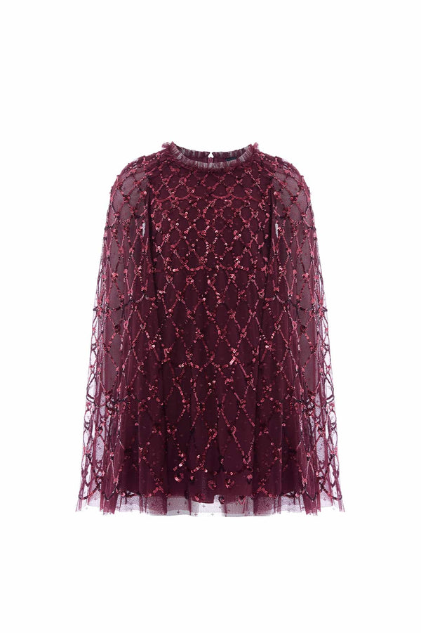 Needle & Thread Heart Lattice Cape Kids Dress