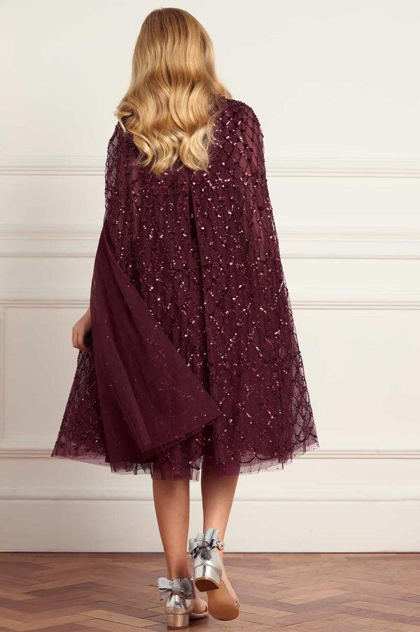 Needle & Thread Heart Lattice Cape Kids Dress