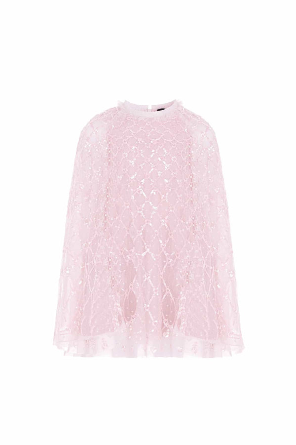 Needle & Thread Heart Lattice Cape Kids Dress