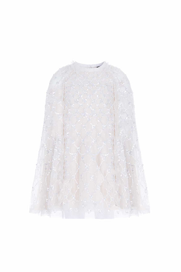 Needle & Thread Heart Lattice Cape Kids Dress