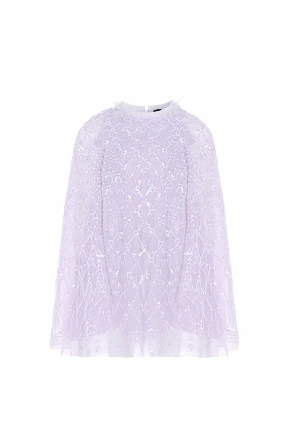 Needle & Thread Heart Lattice Cape Kids Dress