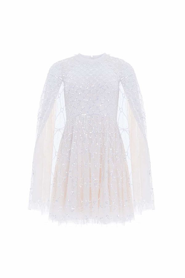 Needle & Thread Heart Lattice Micro Mini Dress