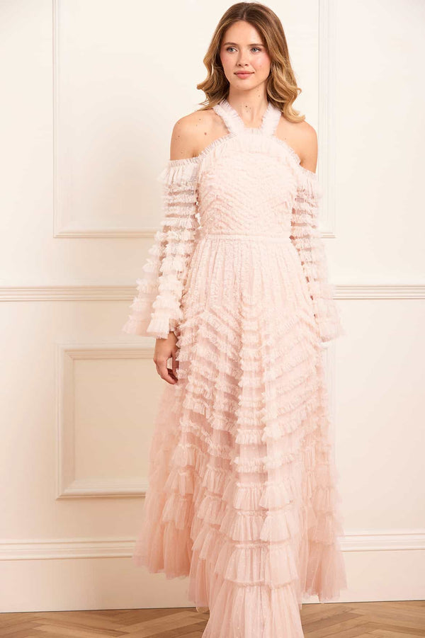 Needle & Thread La Vie En Rose Off-Shoulder Gown