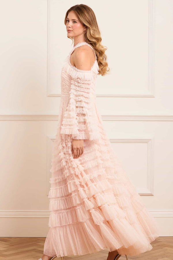 Needle & Thread La Vie En Rose Off-Shoulder Gown