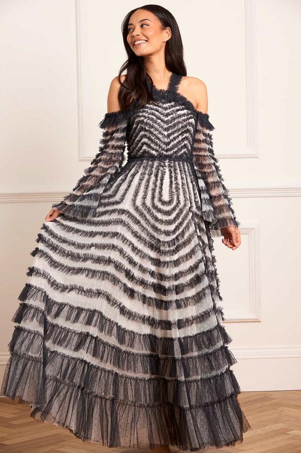 needle & thread La Vie En Rose Off-Shoulder Gown