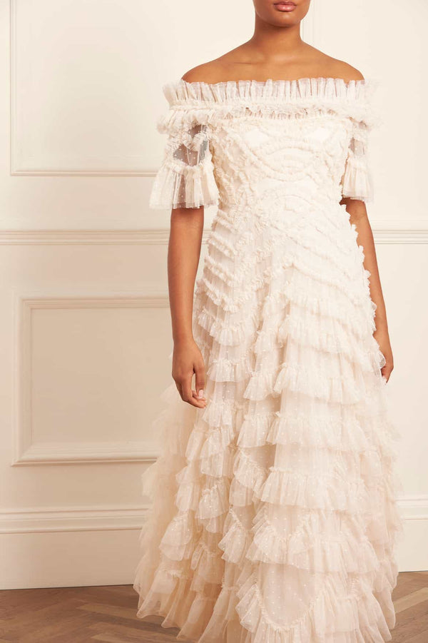 Needle & Thread Lana Off-Shoulder Gown