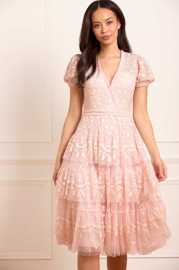 needle & thread Layered Lace Midaxi Dress
