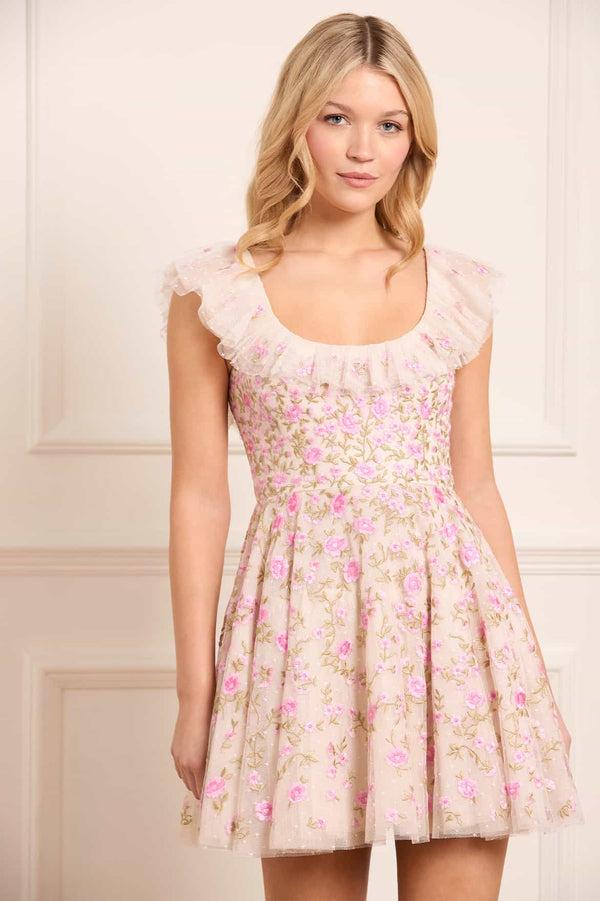 needle & thread Lea Ditsy Micro Mini Dress