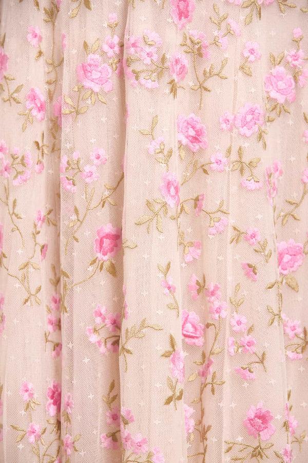 Needle & Thread Lea Ditsy One-Shoulder Ankle Gown