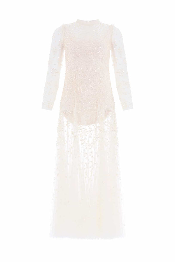 Needle & Thread Leila Dot Sheer Ankle Gown