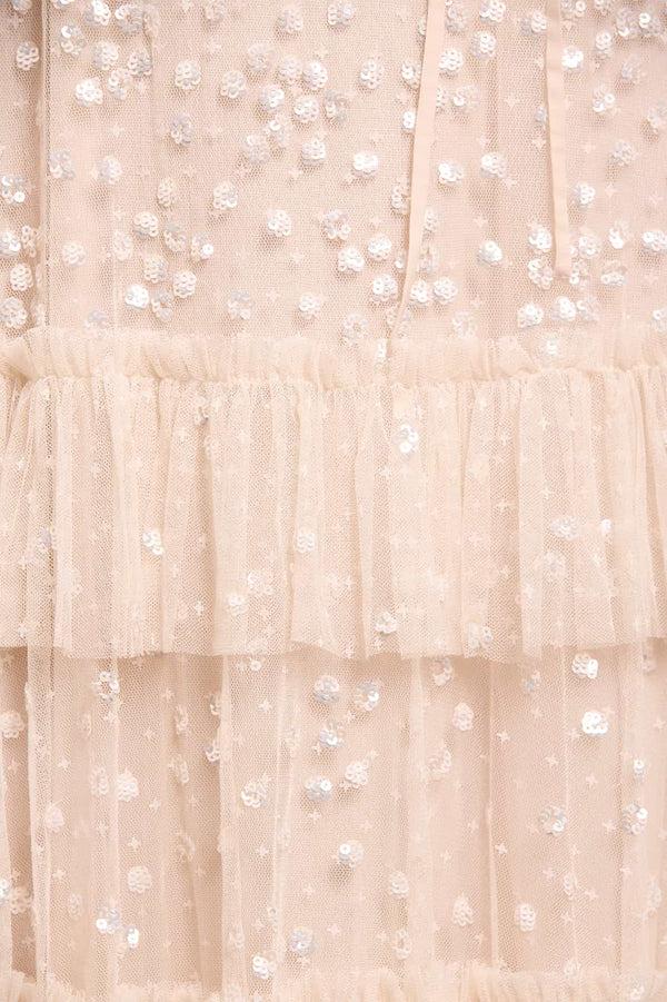 Needle & Thread Leila Dot Tiered Cape Ankle Gown