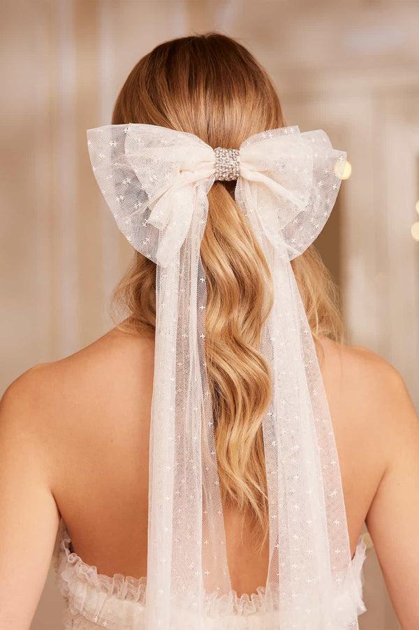 needle & thread Long Tulle Hair Bow
