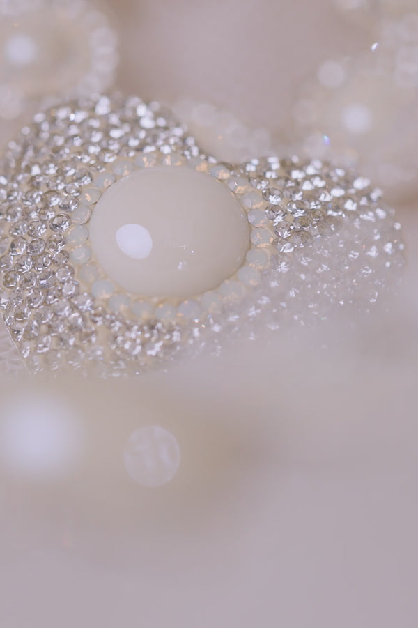 Needle & Thread Loveheart Crystal Stud Earrings