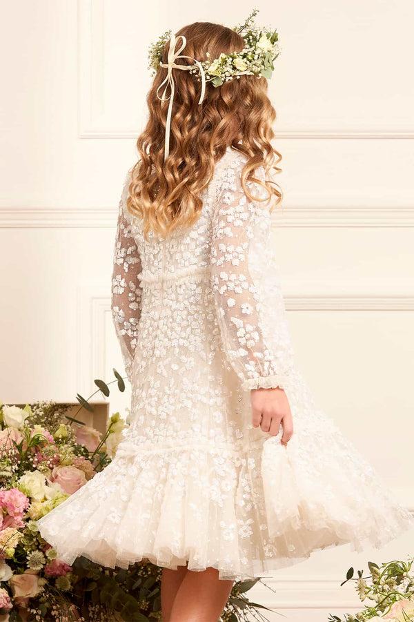 Needle & Thread Maeva Long Sleeve Kids Dress