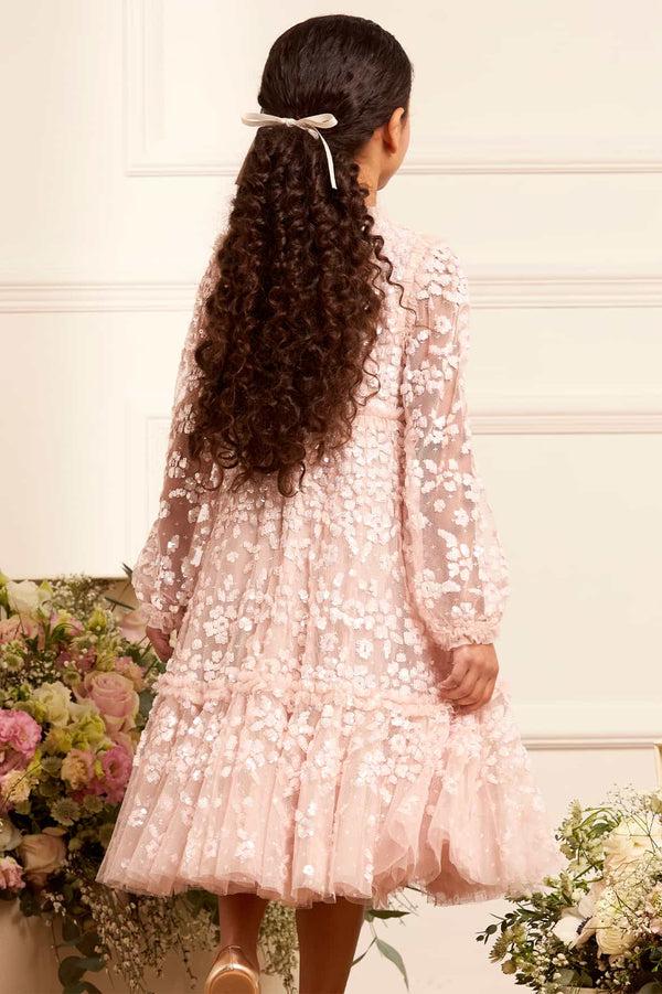 Needle & Thread Maeva Long Sleeve Kids Dress