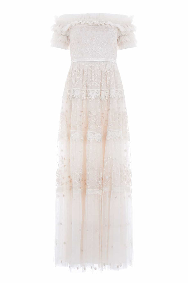 Needle & Thread Midsummer Lace Off-Shoulder Gown