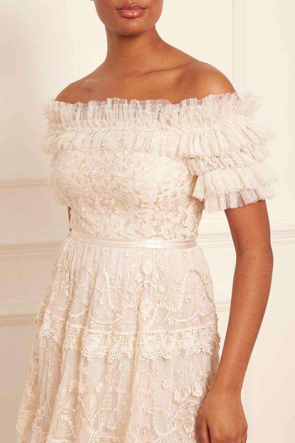 Needle & Thread Midsummer Lace Off-Shoulder Gown