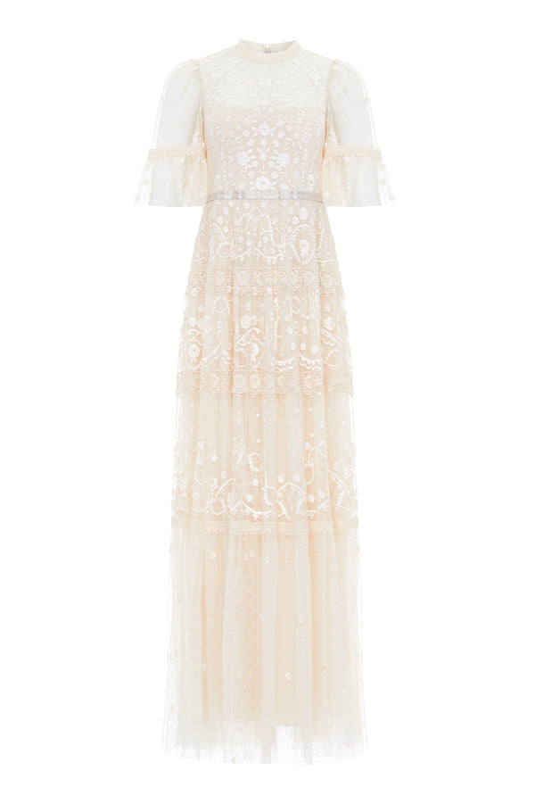 Needle & Thread Midsummer Lace Round Neck Gown