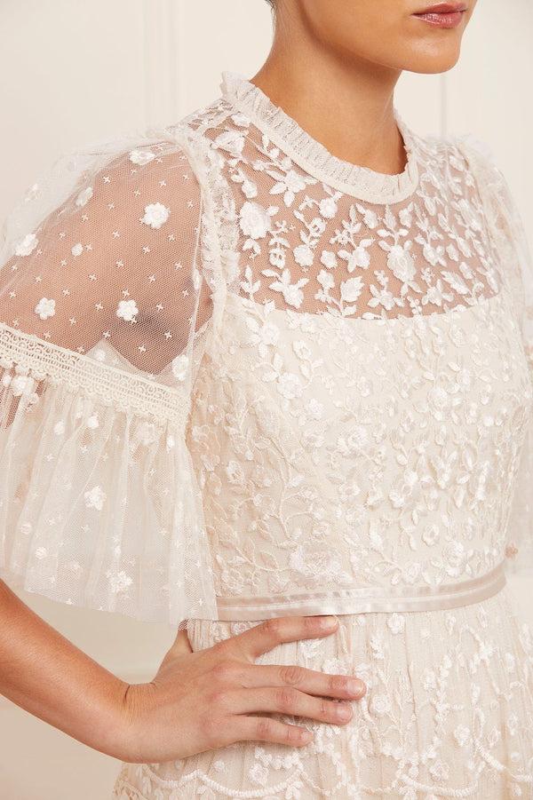 Needle & Thread Midsummer Lace Round Neck Gown