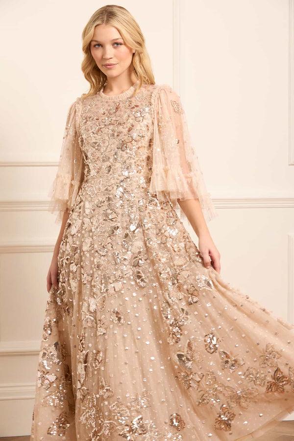 Needle & Thread Papillon Ankle Gown