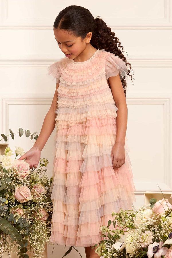needle & thread Petra Ruffle Kids Dress