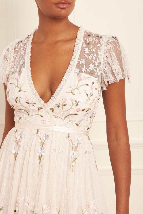 Needle & Thread Petunia Cap Sleeve Gown