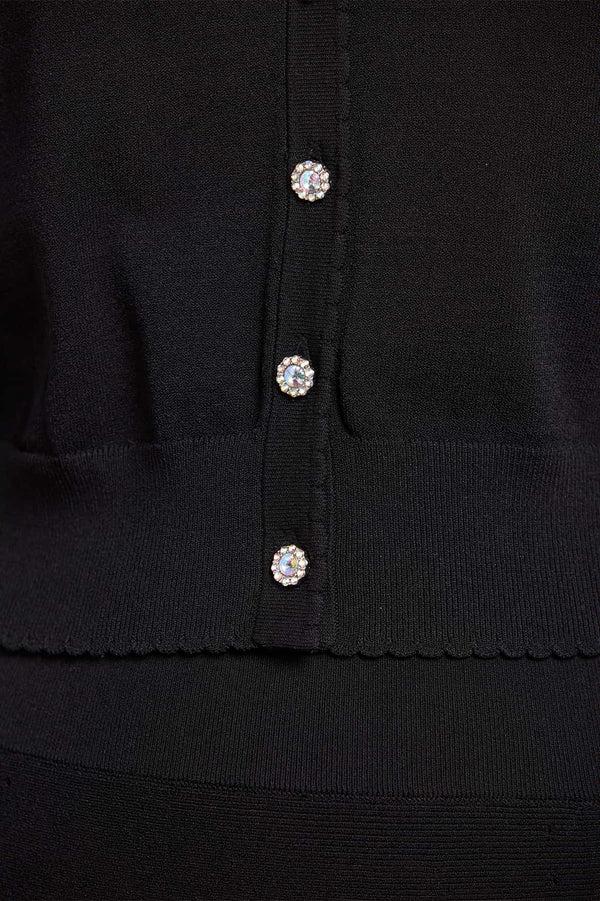 Needle & Thread Pointelle Trim Knit Short Cardigan