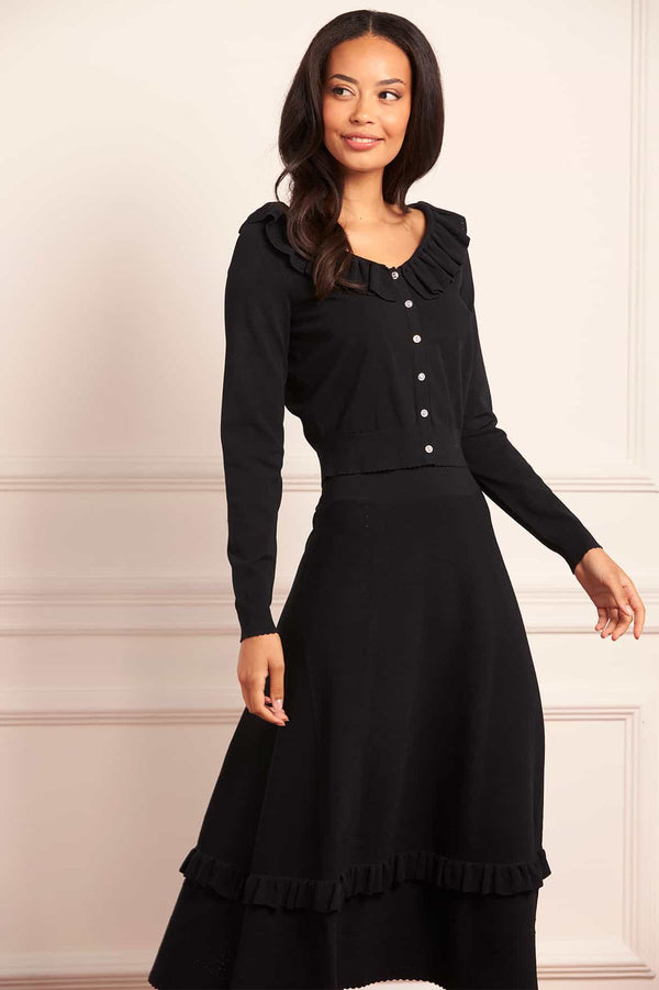 needle & thread Pointelle Trim Knit Short Cardigan