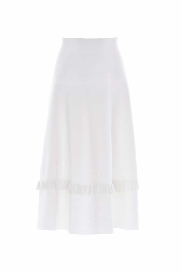 Needle & Thread Pointelle Trim Knit Skirt