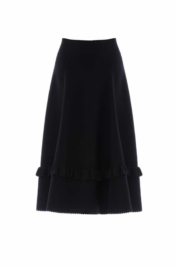 Needle & Thread Pointelle Trim Knit Skirt