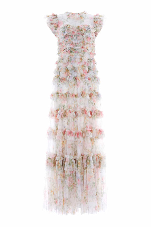 Needle & Thread Pompadour Garden Round Neck Gown