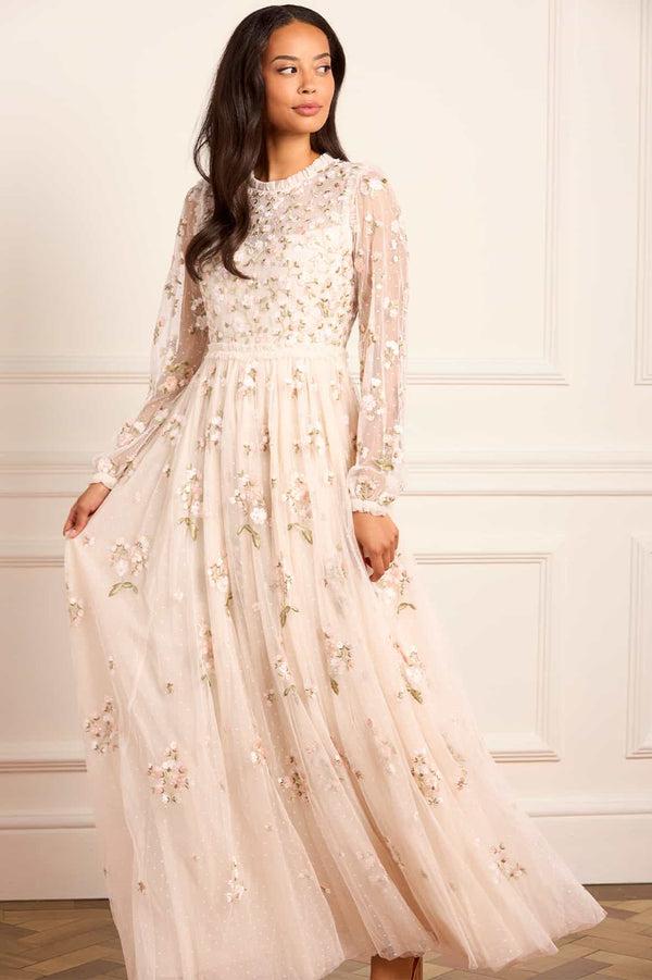 needle & thread Posy Round Neck Gown