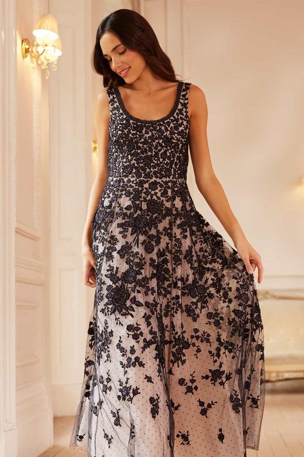 needle & thread Rosa Scoop Neck Ankle Gown