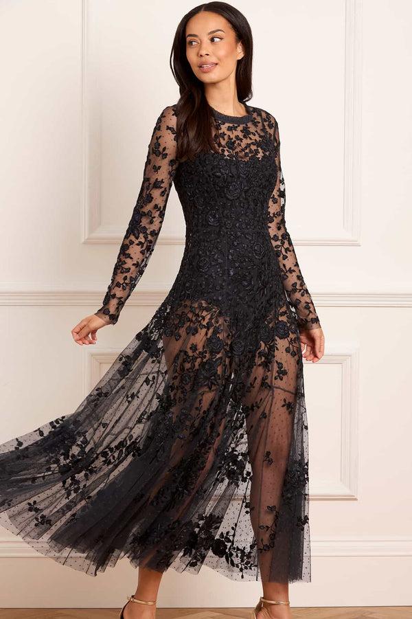 Needle & Thread Rosa Sheer Ankle Gown
