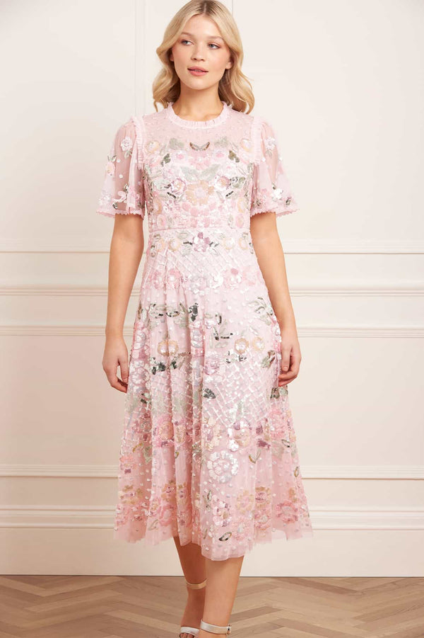 needle & thread Rosalie Short Sleeve Ballerina Dress