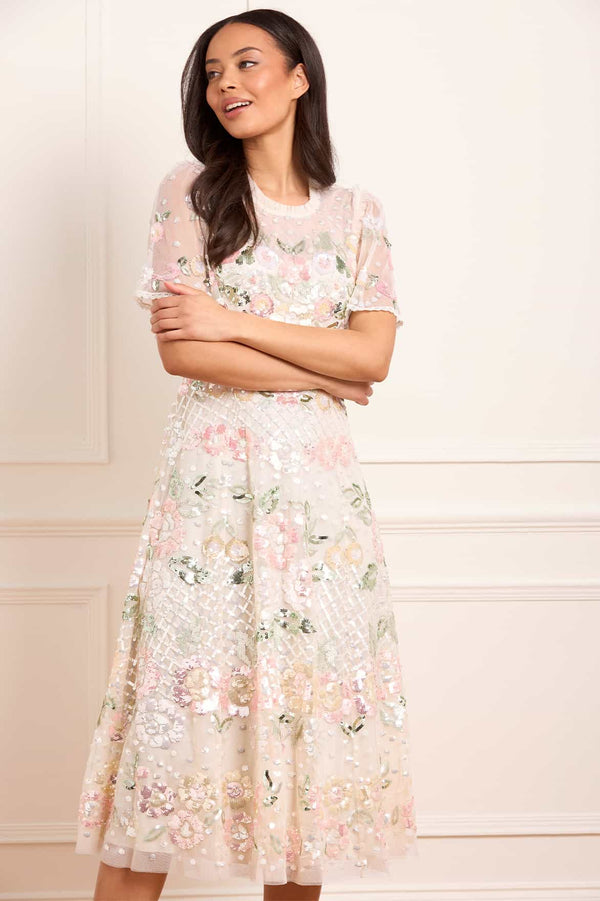 needle & thread Rosalie Short Sleeve Ballerina Dress