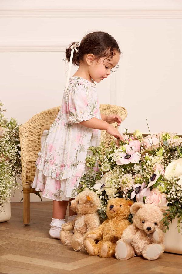 Needle & Thread Rose Chiffon Smocked Baby Dress