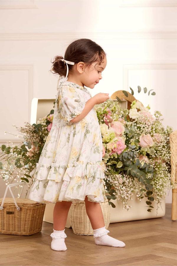 Needle & Thread Rose Chiffon Smocked Baby Dress