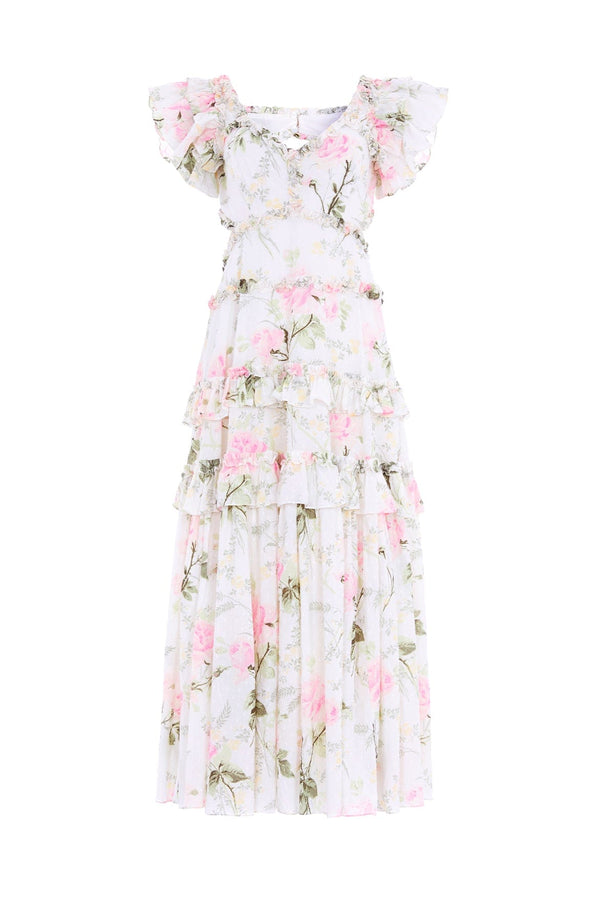 Needle & Thread Rose Cotton Backless Ankle Gown