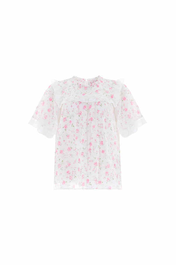 Needle & Thread Rose Ditsy Cotton Broderie Top
