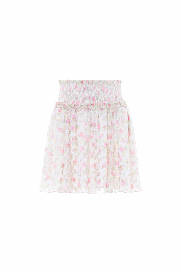 Needle & Thread Rose Ditsy Lurex Micro Mini Skirt