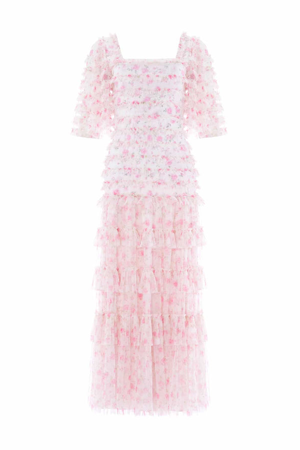 Needle & Thread Rose Ditsy Short Sleeve Ankle Gown